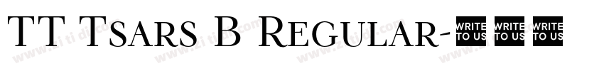 TT Tsars B Regular字体转换